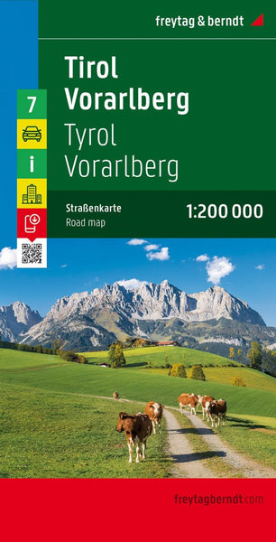 Tyrol - Vorarlberg, road map 1:200,000 Freytag & Berndt