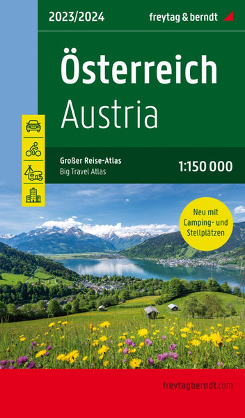 Austria, Big Travel atlas 1:150,000 Freytag & Berndt