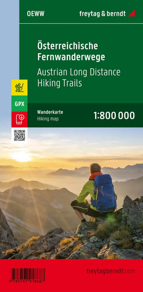 Austria Long Distance Hiking Map Freytag & Berndt