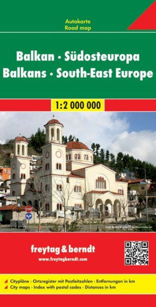 Balkans - Southeast Europe, road map 1:2.000,000. Freytag & Berndt