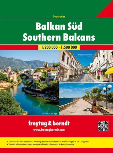 Balkan South, road atlas 1:200,000 - 1:500,000 Freytag & Berndt
