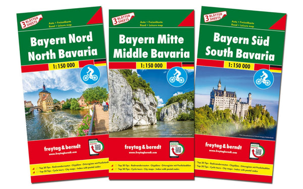 Bayern Nord : Bayern Mitte : Bayern Süd : Auto + freizeitkarte : 1:150 000 Freytag & Berndt