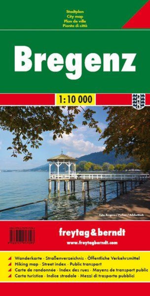Bregenz, city map 1:10,000 Freytag & Berndt
