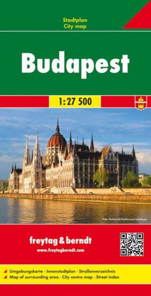 Budapest, city map 1:27,500 Freytag & Berndt