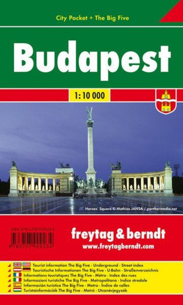 Budapest, City Pocket map + The Big Five, City map 1:10.000 Freytag & Berndt