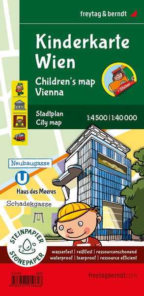 Kinderkarte Wien, 1:40.000, freytag & berndt = Children's map Vienna, 1:40,000 Freytag & Berndt