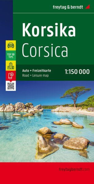 Corsica, road map 1:150,000, top 10 tips Freytag & Berndt