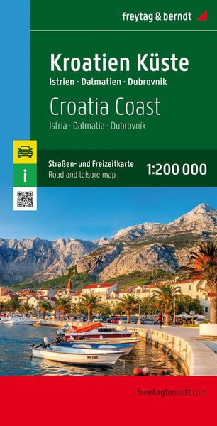 Croatia coast, road and leisure map 1:200,000 Freytag & Berndt