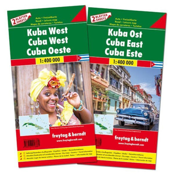 Cuba West and East, road map set 1:400,000 Freytag & Berndt
