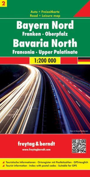 Bavaria North - Franconia - Oberpfalz, road map 1:200,000 Freytag & Berndt
