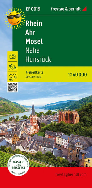 Rhein, Ahr, & Mosel Leisure Map, 1:140,000 Freytag & Berndt