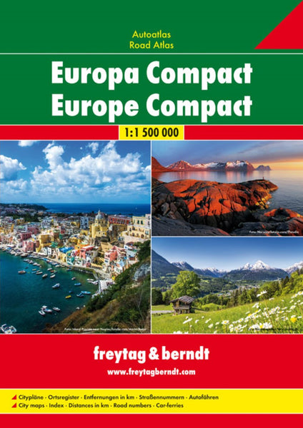 Europe Compact, road atlas 1:1,500,000 Freytag & Berndt