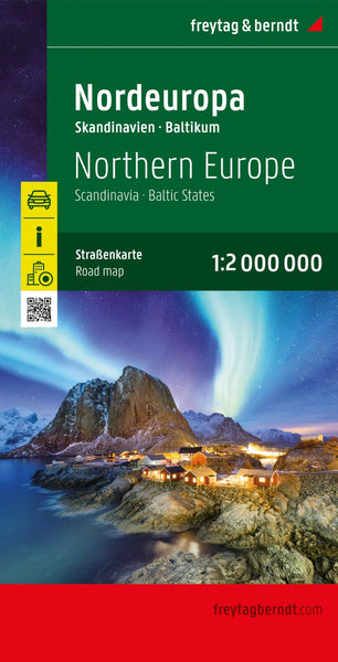 Northern Europe, road map 1:2,000,000 Freytag & Berndt