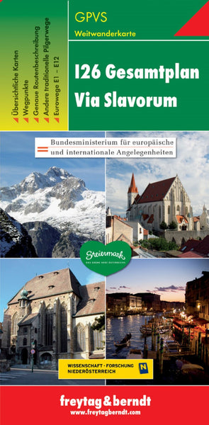GPVS I26 Gesamtmap via Slavs, Weitwanderkarte 1:500.000 Freytag & Berndt