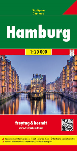 Hamburg, city map 1:20,000 Freytag & Berndt