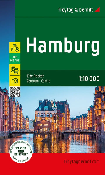 Hamburg, Germany City Pocket map, 1:10,000 Freytag & Berndt