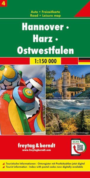 Hanover - Harz - East Westphalia, road map 1:150,000, sheet 4 Freytag & Berndt