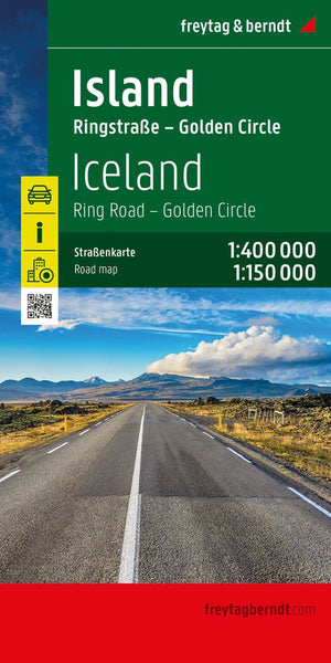 Iceland Road Map, 1:400,000/1:150,000 Freytag & Berndt