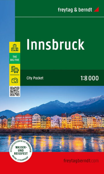 Innsbruck, Austria, City Pocket Map Freytag & Berndt