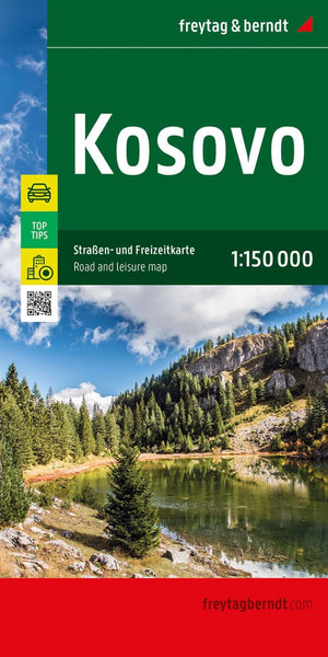 Kosovo Road & Leisure Map w/ Top Tips Freytag & Berndt
