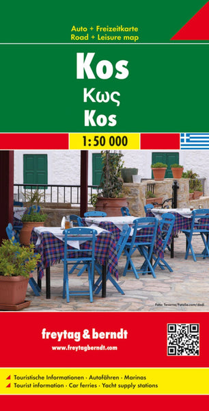 Kos, road map 1:50,000 Freytag & Berndt