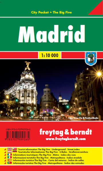 Madrid, City map 1:10.000, City Pocket map + The Big Five Freytag & Berndt