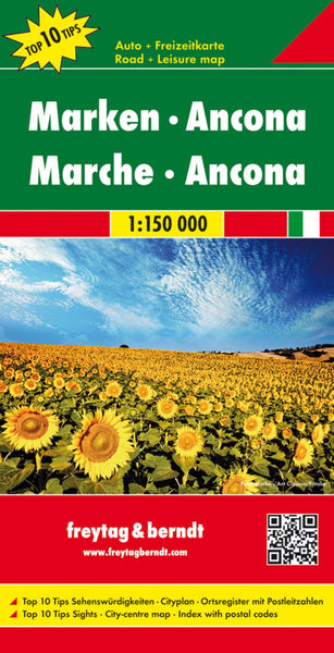 Brands - Ancona, road map 1:150,000, top 10 tips Freytag & Berndt