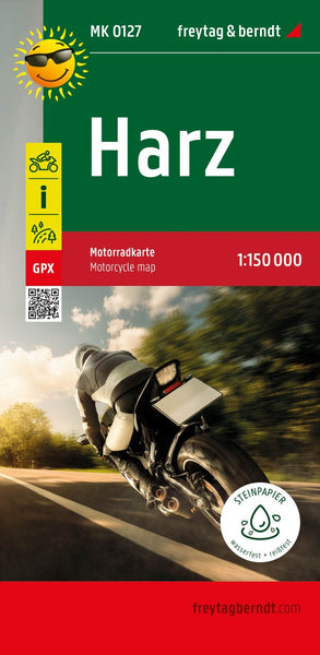 Harz, Motorradkarte 1:150.000, freytag & berndt = Harz, motorcycle map 1:150,000 Freytag & Berndt