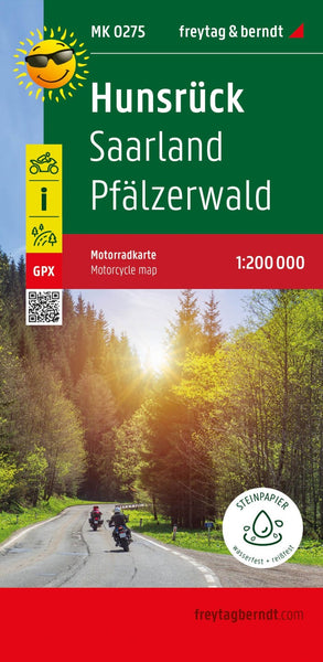 Hunsrück, Motorradkarte 1:200.000, freytag & berndt = Hunsrück, motorcycle map 1:200,000 Freytag & Berndt