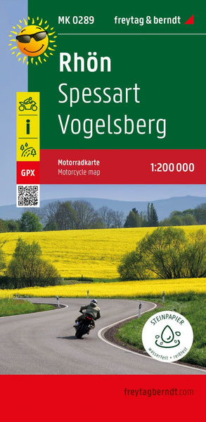 Rhön - Spessart - Vogelsberg, Motorradkarte 1:200.000, freytag & berndt = Rhön - Spessart - Vogelsberg, motorcycle map 1:200,000 Freytag & Berndt