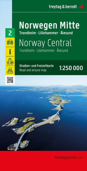 Norway center, road and leisure map 1:250,000 Freytag & Berndt