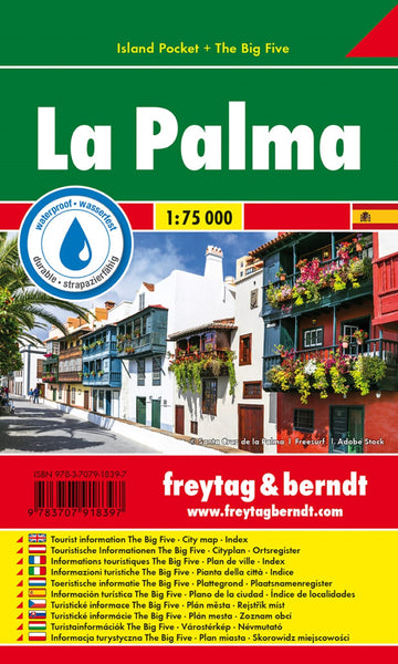 La Palma, road map 1:75.000, Island Pocket + The Big Five Freytag & Berndt