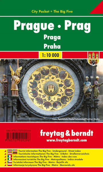 Prag, City map 1:10.000, City Pocket map + The Big Five Freytag & Berndt
