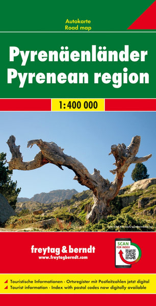 Pyrenean region, road map 1:400,000 Freytag & Berndt