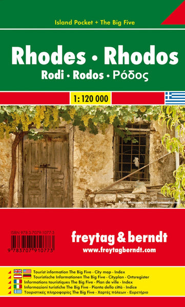 Rhodos, road map 1:120.000, Island Pocket + The Big Five Freytag & Berndt