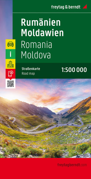 Romania - Moldova, road map 1:500,000 Freytag & Berndt