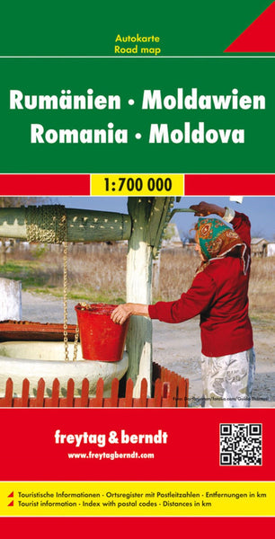 Romania - Moldova, road map 1:700,000 Freytag & Berndt