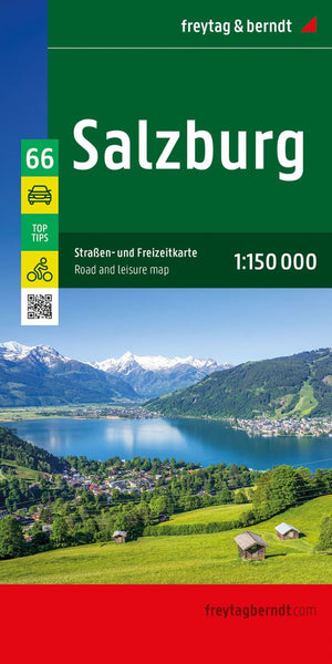 Salzburg Road & Leisure Map 1:150,000 - Austria Map Series, #66 Freytag & Berndt