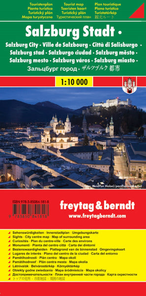 Salzburg, city map 1:10,000, tourist map Freytag & Berndt