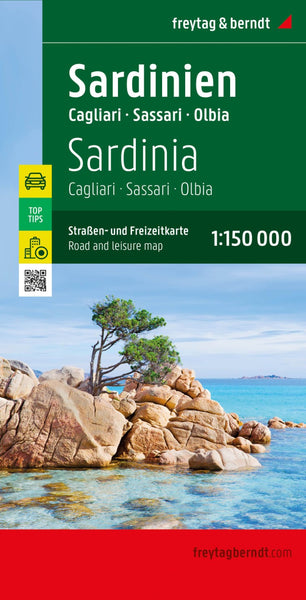Sardinia, road and leisure map 1:150,000 Freytag & Berndt