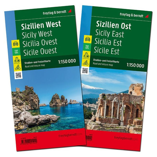 Sicily, road map set 1:150,000 Freytag & Berndt