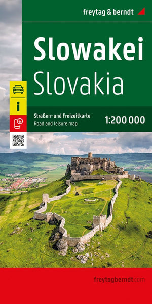 Slovak Republic, road & leisure map 1:200,000 Freytag & Berndt