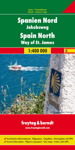 Spain North - Way of St. James, road map 1:400,000 Freytag & Berndt