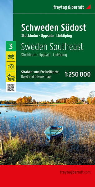 Sweden Southeast, road and leisure map 1:250,000 Freytag & Berndt