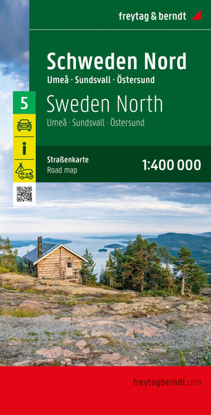 Sweden North, road map 1:400,000 Freytag & Berndt
