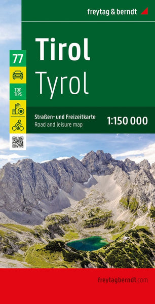 Tyrol, road and leisure map 1:150,000 Freytag & Berndt
