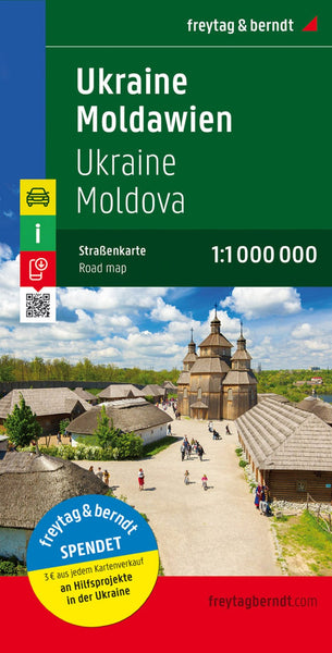 Ukraine - Moldova, road map 1:1 000,000 Freytag & Berndt