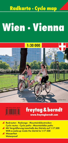 Vienna, cycling map 1:30,000 Freytag & Berndt