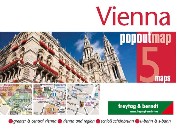 Vienna - Wien, PopOut Map Freytag & Berndt