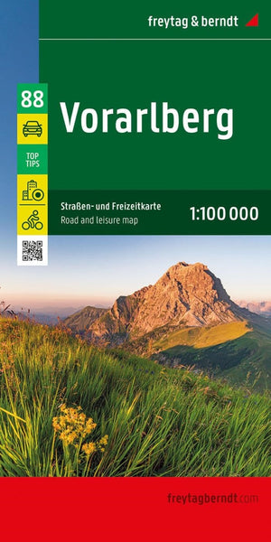 Vorarlberg, road + leisure map 1:100,000 Freytag & Berndt